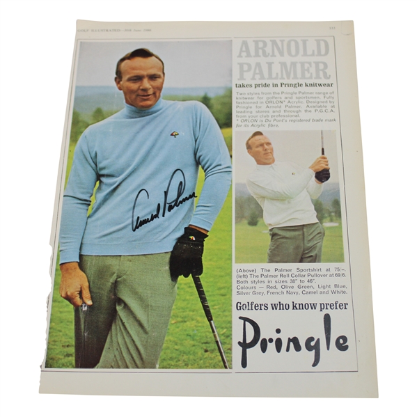 Arnold Palmer Signed Golf Illustrated Page JSA ALOA