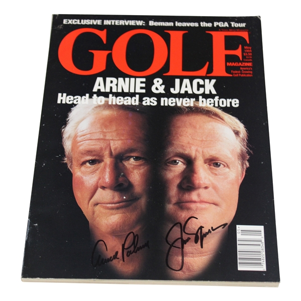 Arnold Palmer & Jack Nicklaus Signed 1995 Golf Magazine - May JSA ALOA