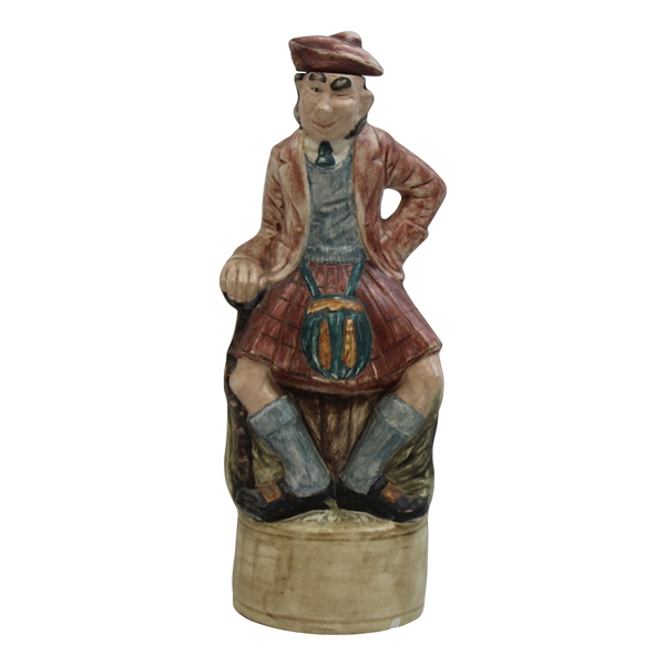 Golfer Sitting On A Barrel Kirk 1964 Decanter