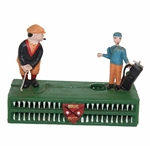 Classic Iron Birdie Putt with Golfer & Caddy Coin Bank