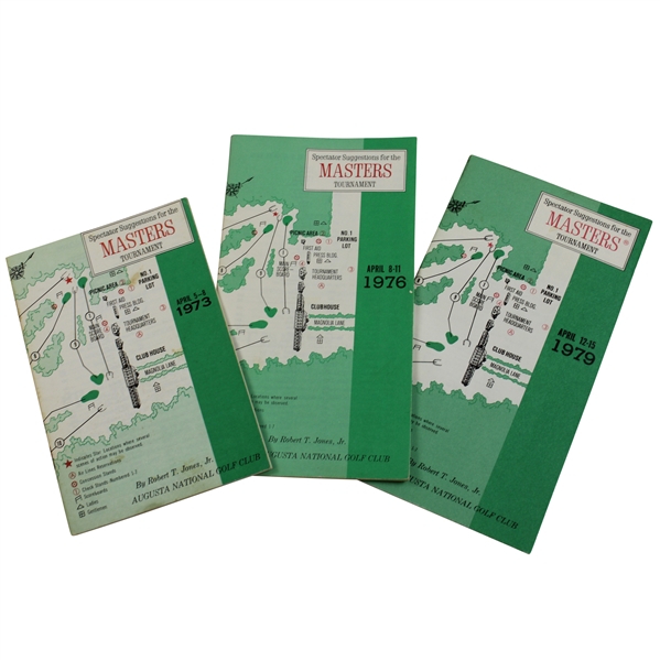 1973, 1976 & 1979 Masters Tournament Spectator Guides