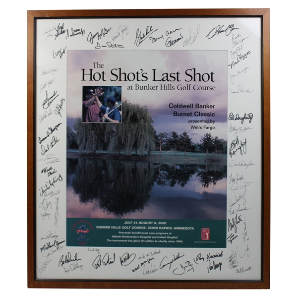 2000 Hot Shots Last Shot Poster Signed by Many - Framed JSA ALOA