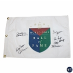 Burke, Runyan, Casper, Berg, Jameson, Suggs & 2 others Signed WGHoF Flag JSA ALOA