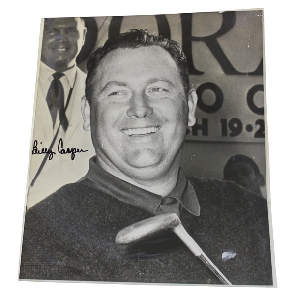 Billy Casper Signed 1964 Billy Casper Wins Doral Open A.P. Wire Photo JSA ALOA