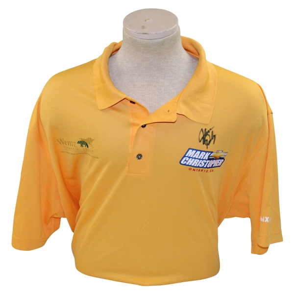 John Daly Signed Personal Chevrolet Light Orange Polo 3XL Golf Shirt w/Sponsors JSA ALOA