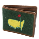 2024 Masters Tournament Logo Berckmans Place Green Hand-Stitched Needlepoint Wallet in Original Box 