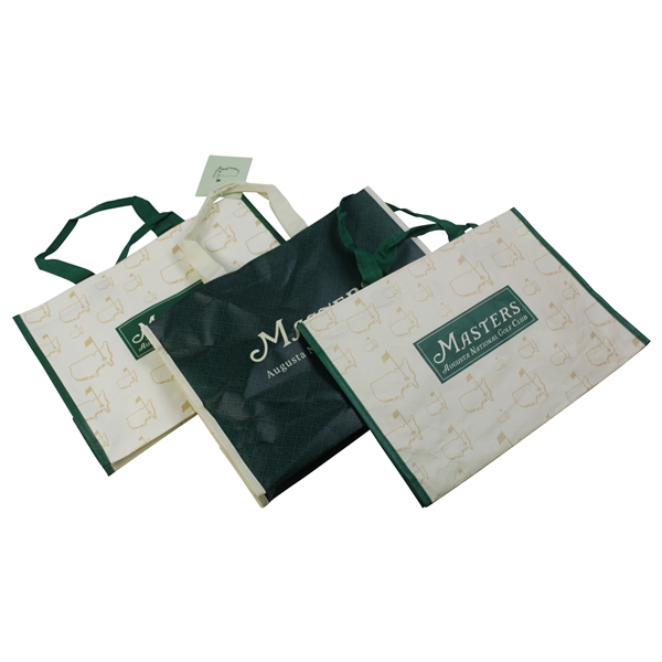 Three (3) Augusta National Golf Club Masters Tournament Shop Bags