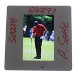 Tiger Woods Color Photo Negative - Handwritten R. Seale And Woods 5/25/97