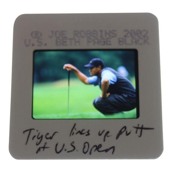 Tiger Woods Color Photo Negative - Joe Robbins 2002 US Beth Page Black