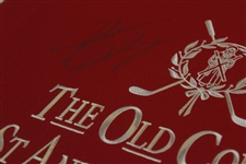 John Daly Signed St Andrews Red Embroidered Flag JSA ALOA