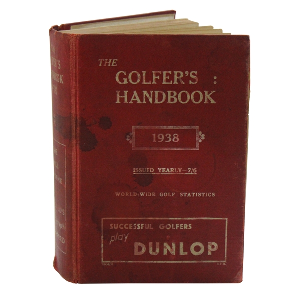 1938 The Golfers Handbook Yearly Issue - J.D. Dunn Collection