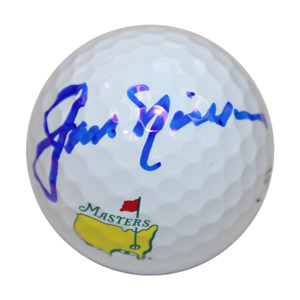 Jack Nicklaus Signed Titleist 3 Masters Logo Golf Ball - Blue  Marker JSA ALOA