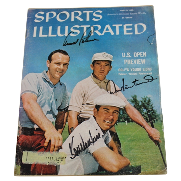 Palmer, Finsterwald, & Venturi Signed 1960 Sports Illustrated Magazine - June JSA ALOA