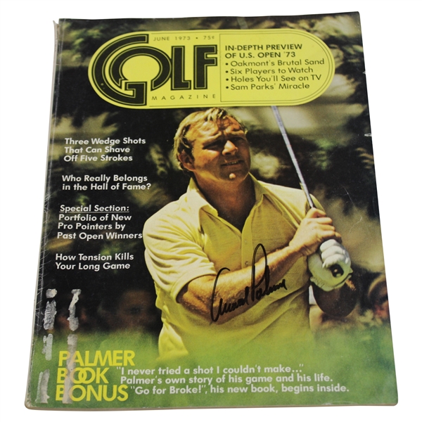 Arnold Palmer Signed 1973 Golf Magazine - June JSA ALOA