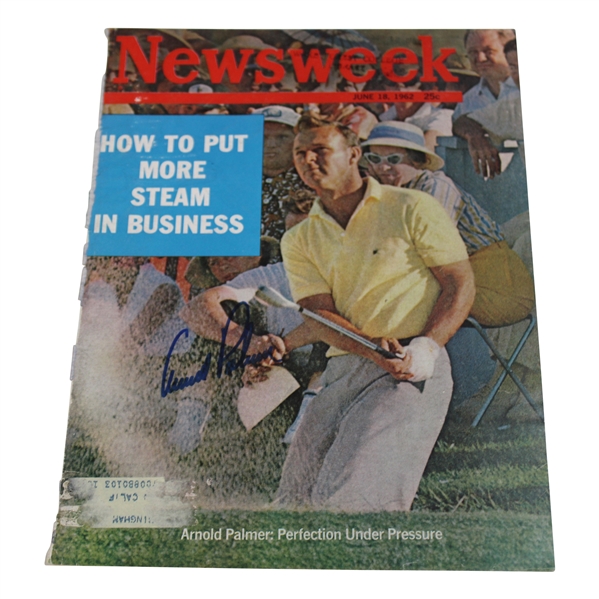 Arnold Palmer Signed 1962 Newsweek Cover Only - June JSA ALOA