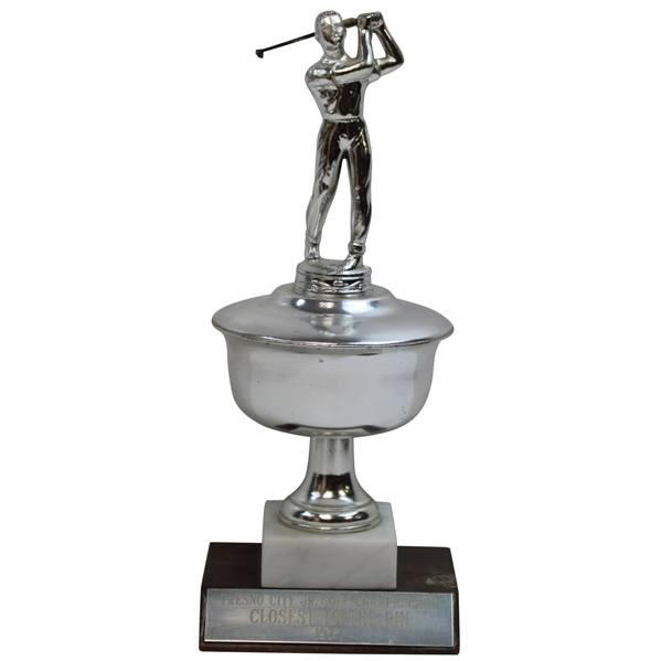 Bobby Clampetts 1972 Fresno City Jr. Golf Championship Closest To The Pin Trophy