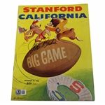 John Brodie Twice Signed 1956 Stanford California Big Game Program BAS #BP64819