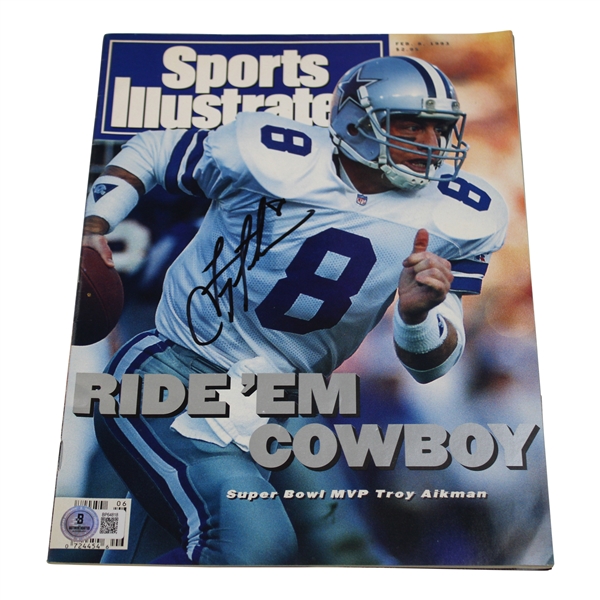 Troy Aikman Signed 1993 Sports Illustrated Magazine - February BAS #BP64818