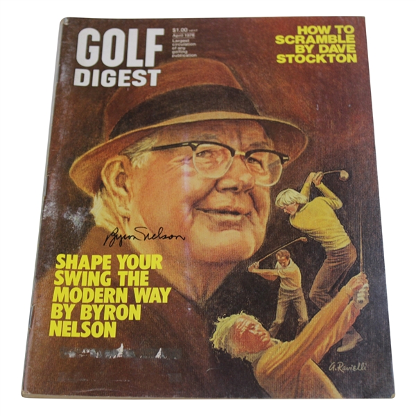 Byron Nelson Signed Signed 1976 Golf Digest Magazine - April JSA ALOA