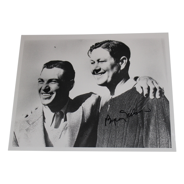 Byron Nelson Signed with Ben Hogan 1942 Masters B&W Photo JSA ALOA