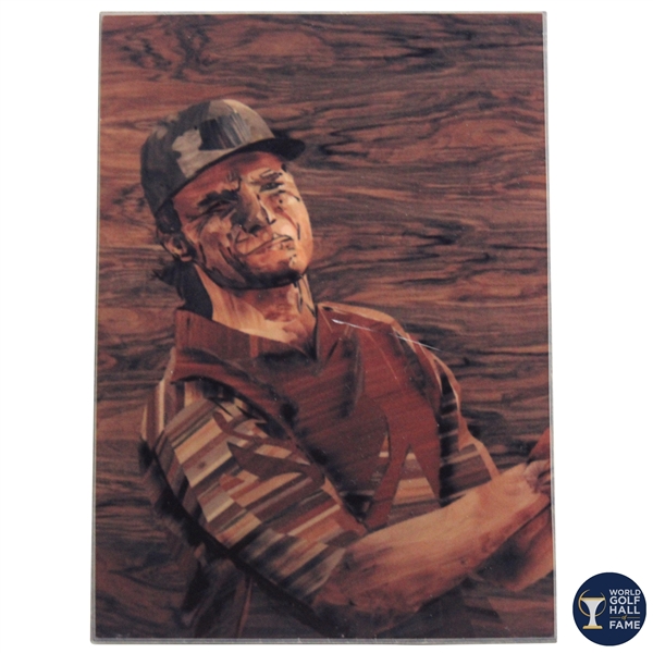 Marquetry Portrait of Bernhard Langer Ceramic Tile by Tony Jacklin - WGHoF Collection