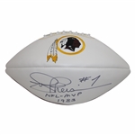 Joe Theisman Signed Washington Championships Football w/#7-NFL-MVP-1983 Inscr. In Case JSA ALOA