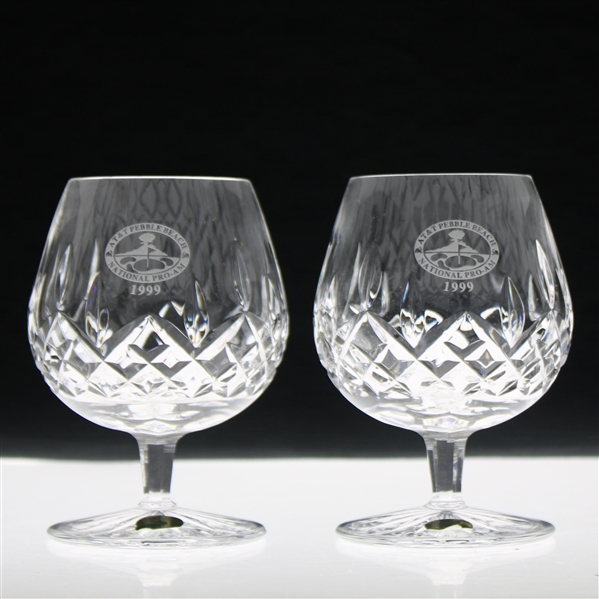 Brad Bryants Pair of 1999 AT&T Pebble Beach National Pro-Am Snifter Glasses