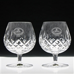 Brad Bryants Pair of 1999 AT&T Pebble Beach National Pro-Am Snifter Glasses