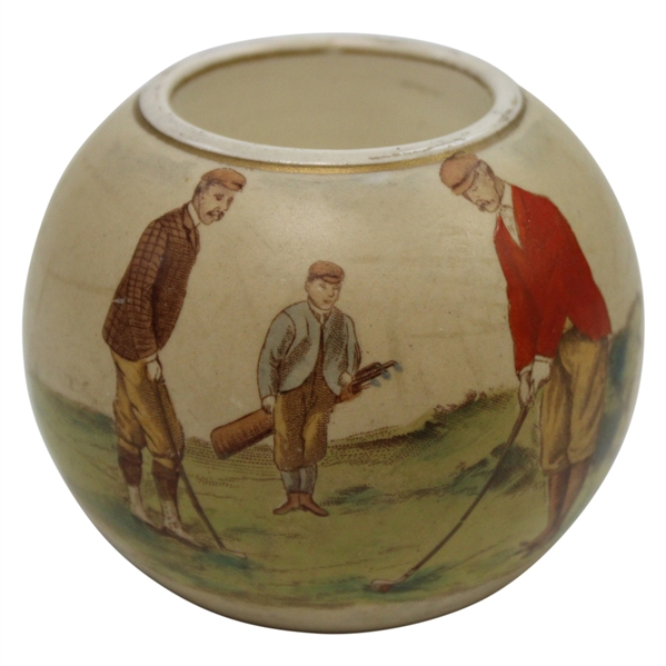 Vintage Carlton Ware Golfer with Caddy & Golfer W&R Stoke on Trent Candle Holder