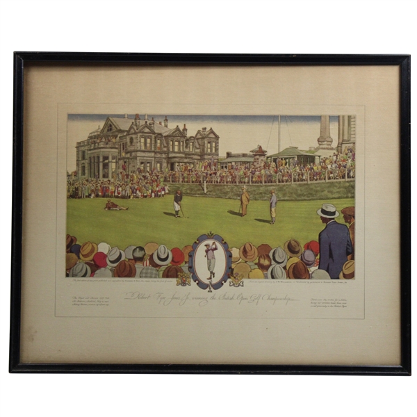 Bobby Jones Winning the British Open at St. Andrews Ltd Edition Currier & Ives Print - Framed