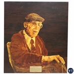 Marquetry Portrait of Harvey Penick by Tony Jacklin - WGHoF Collection