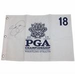 Jason Day Signed 2015 PGA Championship At Whistling Straits Embroidered Flag JSA ALOA