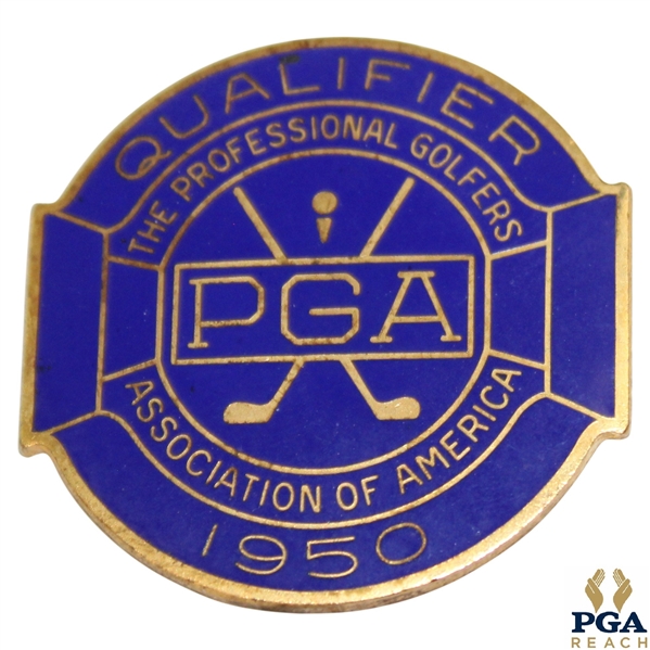 1950 PGA Championship at Scioto CC Contestant Badge - Chandler Harper Winner