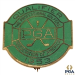 1953 PGA Championship at Birmingham CC Contestant Badge - Walter Burkemo Winner