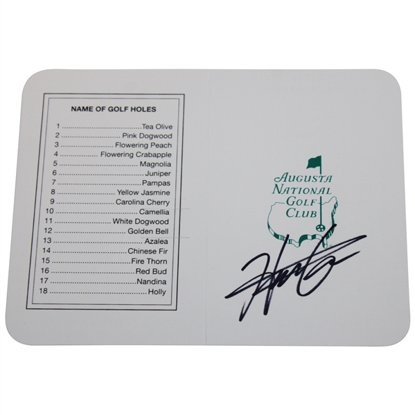 Hideki Matsuyama Signed Augusta National Golf Club Scorecard JSA ALOA