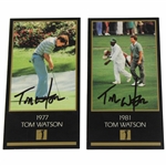 Tom Watson Signed 1977 & 1981 The Masters Collection GSV Golf Cards JSA ALOA