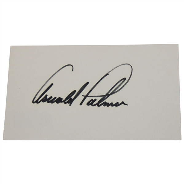 Arnold Palmer Signed 3x5 Index Card BAS #AE02067 Letter