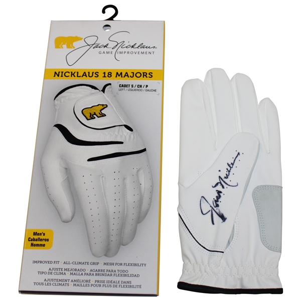 Jack Nicklaus Signed Jack Nicklaus - Nicklaus 18 Majors LH White Glove JSA ALOA