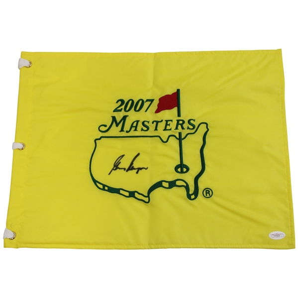 Gary Player Signed 2007 Masters Embroidered Flag JSA #D16222