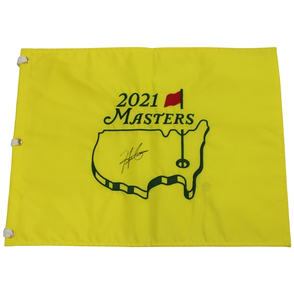 Hideki Matsuyama Signed 2021 Masters Embroidered Flag JSA ALOA