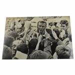 Arnold Palmer Signed Mobbed by Fans 8x12 B&W Photo JSA ALOA