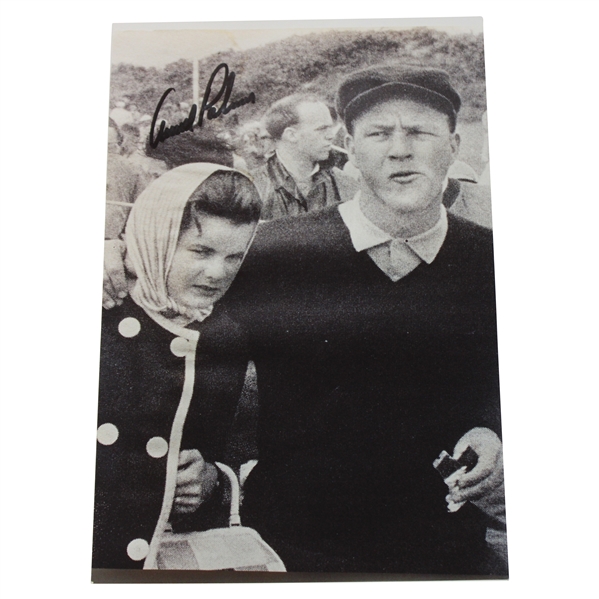 Arnold Palmer Signed Walking with Winnie 8x12 B&W Photo JSA ALOA