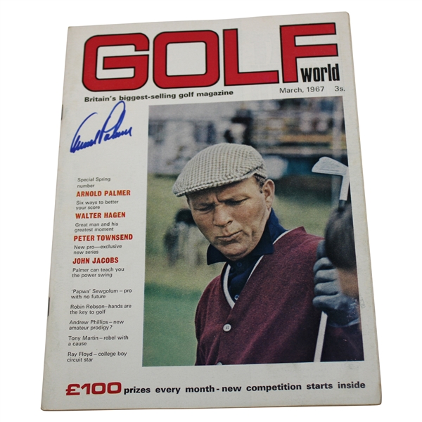 Arnold Palmer Signed 1967 Golf World Magazine - March JSA ALOA