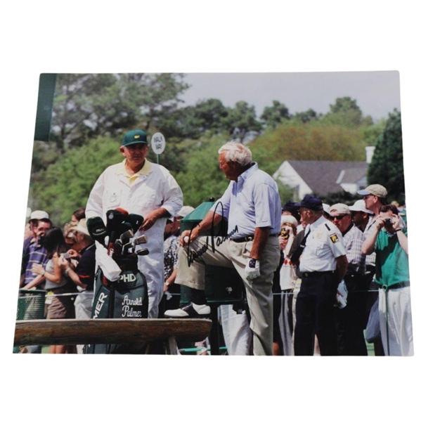 Arnold Palmer Signed On Augusta Tee Box 11x14 Photo JSA ALOA