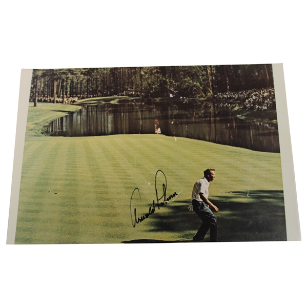 Arnold Palmer Signed Missed Putt Expression 8x12 Photo JSA ALOA