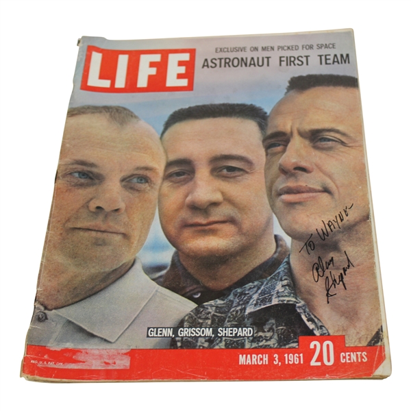 Astronaut Alan Shepard Signed 1961 LIFE Astronaut First Team Oversize Magazine JSA ALOA