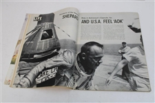 Astronaut Alan Shepard Signed 1961 LIFE 'AOK! The U.S. Is In Space' Oversize Magazine JSA ALOA
