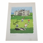 Arnold Palmer Signed 1995 The Old Course St Andrews Art Print w/Open 95 JSA ALOA