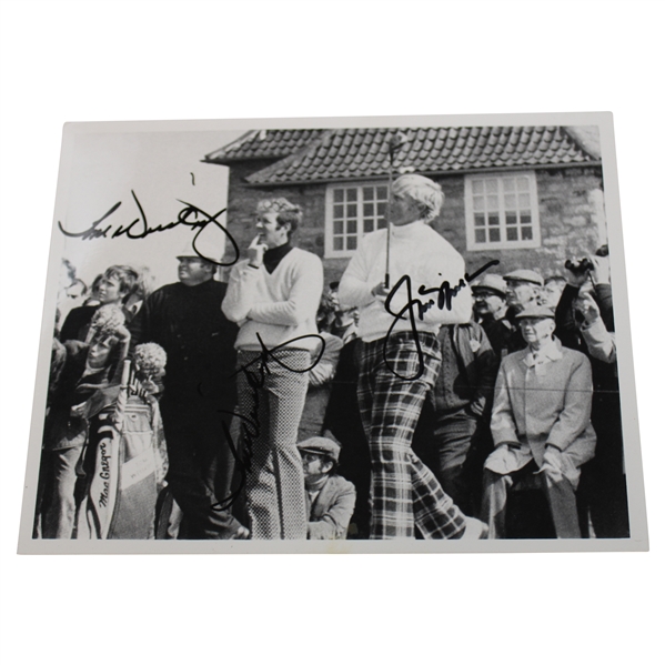 Jack Nicklaus signed & Tom Weiskopf Twice Signed 8x10 B&W Photo JSA ALOA