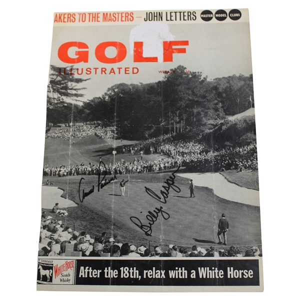 Arnold Palmer & Billy Casper Signed Golf Illustrated Magazine Cover Only JSA ALOA